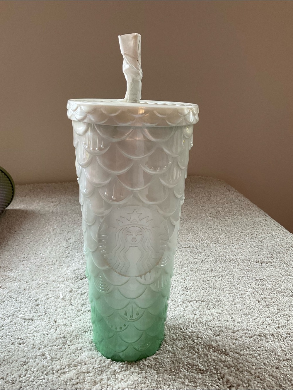 LIMITED Edition Starbucks Overseas Pearlized Jade Gradient Cold Cup Tumbler New